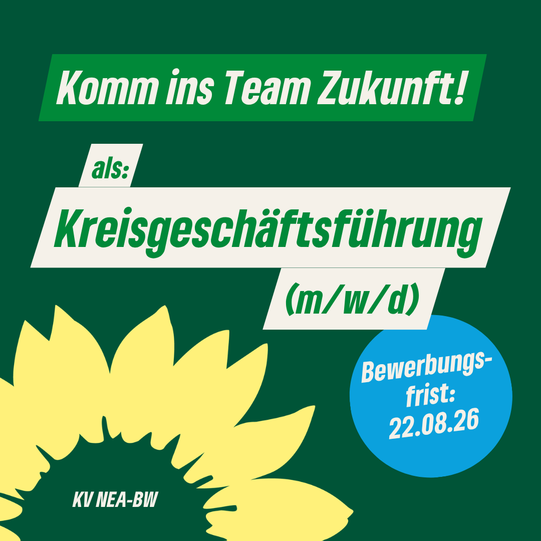 Stellenausschreibung: Komm ins Team Zukunft – als Kreisgeschäftsführung!