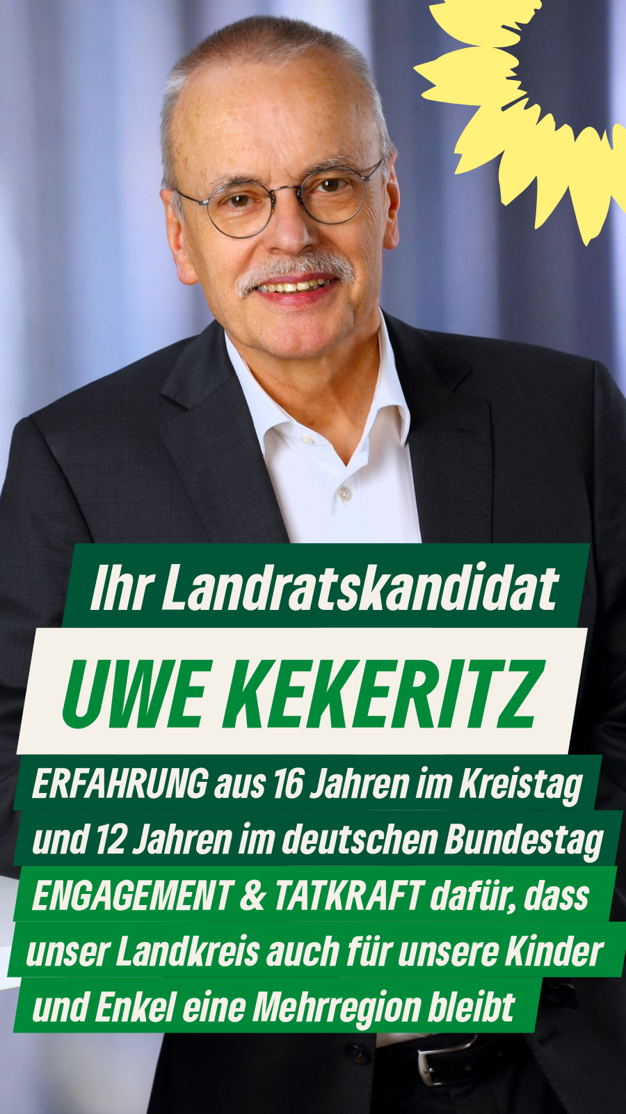 Landratskandidat Uwe Kekeritz: Sein Programm auf einen Blick