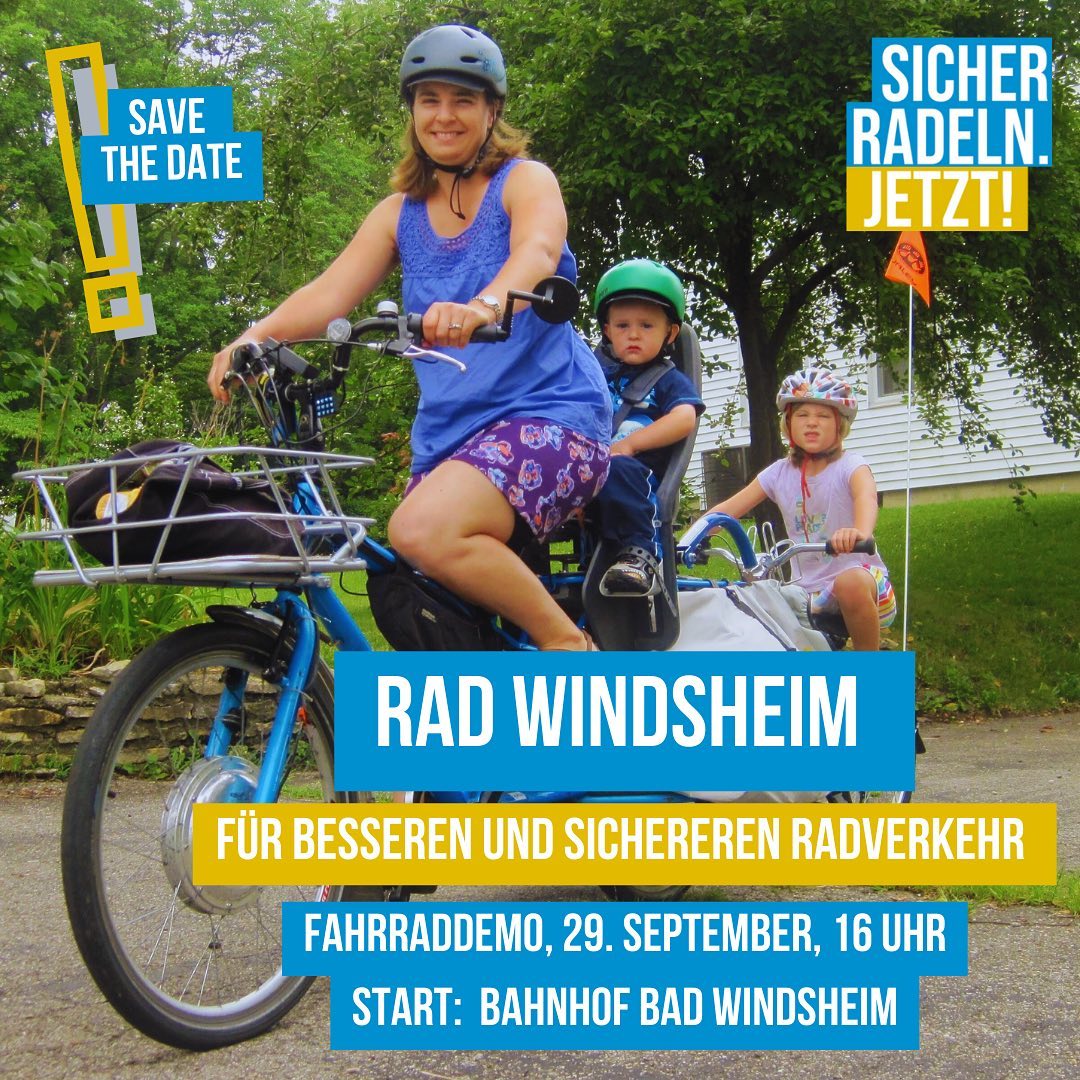 Rad Windsheim – Radldemo für besseren und sicheren Radverkehr