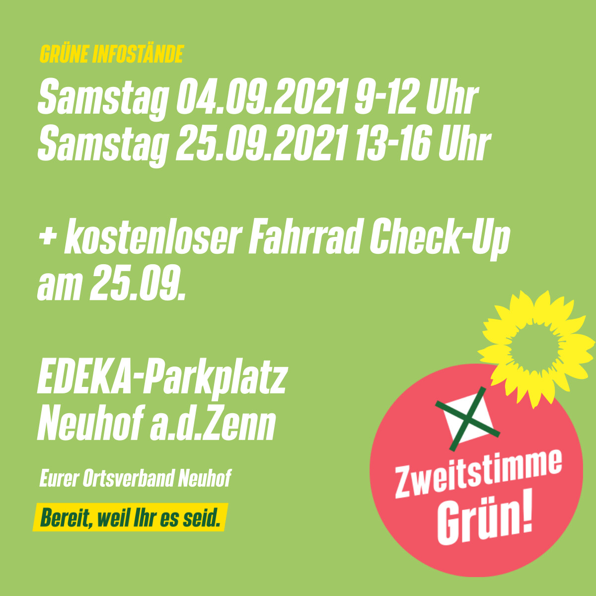 Infostände zur Bundestagswahl