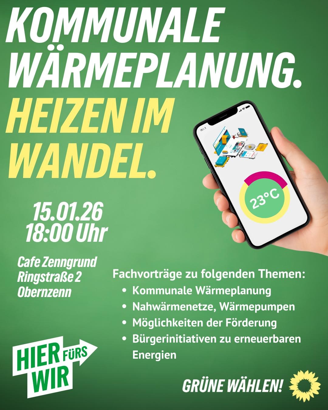 Infoveranstaltung "Kommunale Wärmeplanung – Heizen im Wandel" in Obernzenn