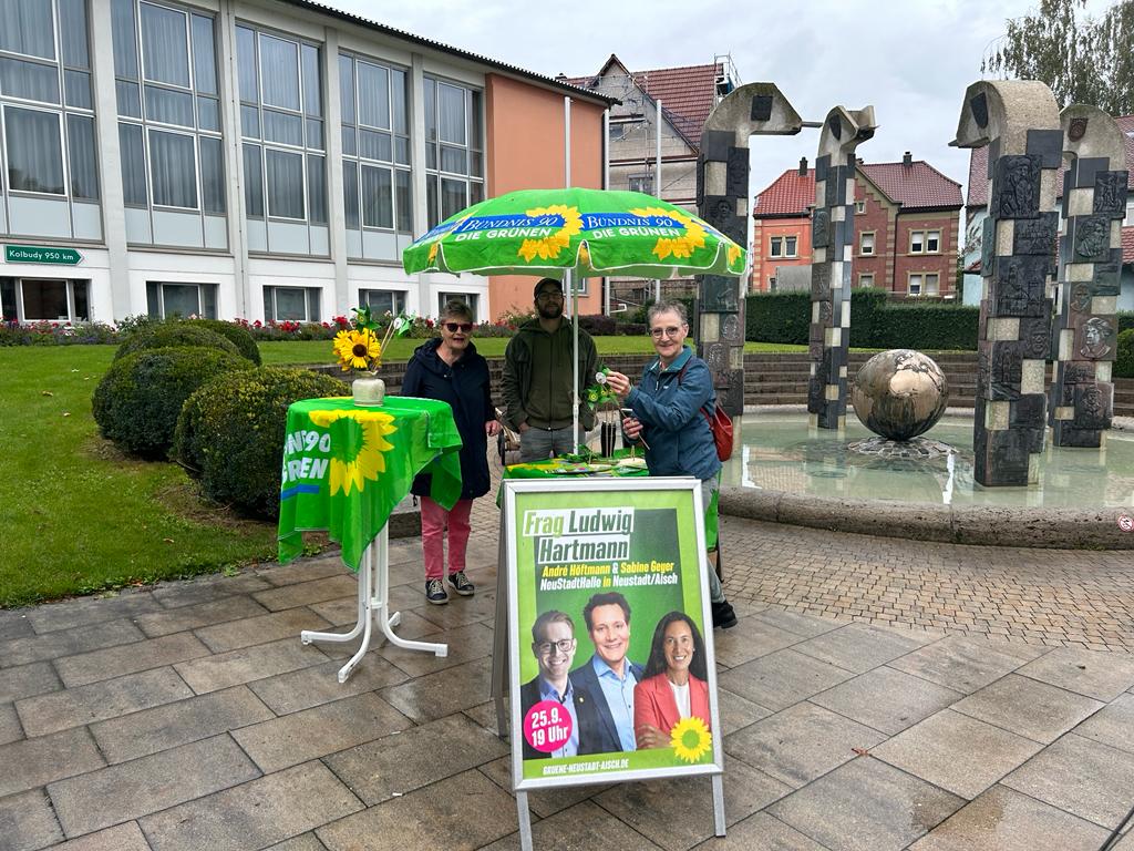 Grüner Einsatz auch bei Regen