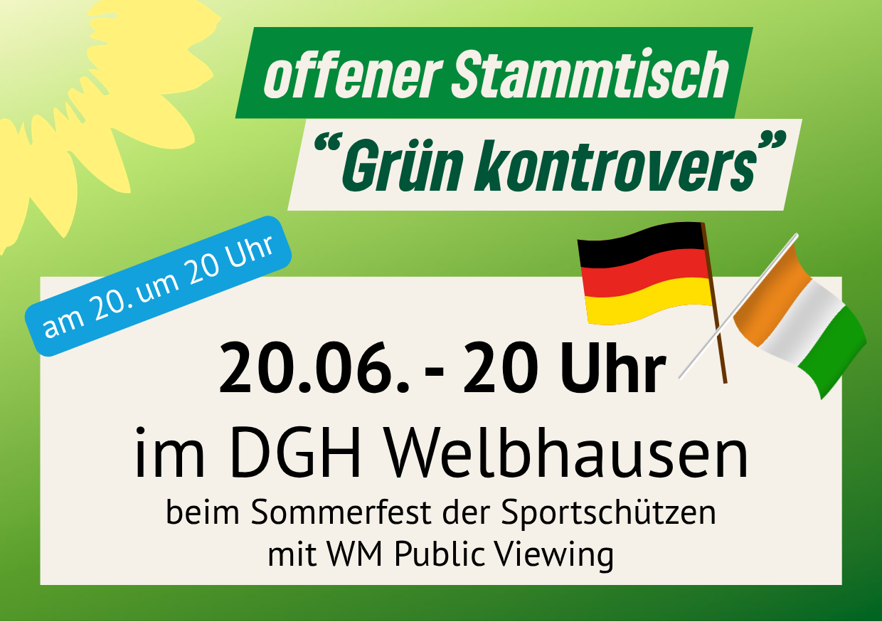 Offener Stammtisch "Grün kontrovers" 