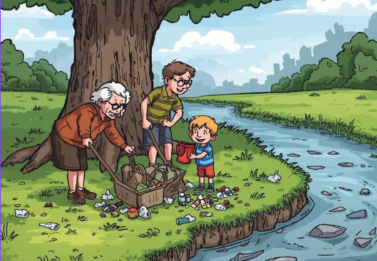 Müllsammelaktion in Seenheim am 1. Mai