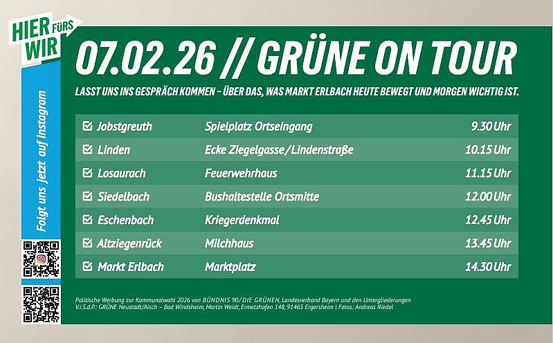 Markt Erlbacher GRÜNE on tour
