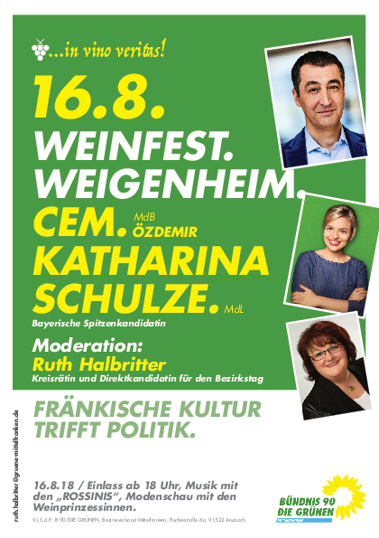 Katha Schulze und Cem Özdemir in Weigenheim