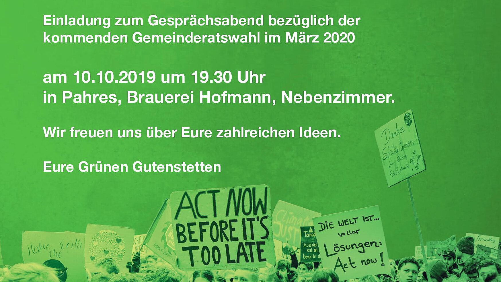 Grüner Gesprächsabend zur Gemeindewahl